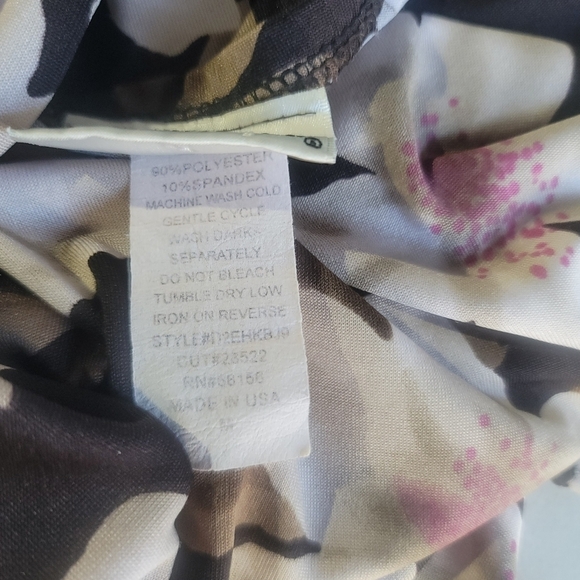 Tapemeasure Women’s Brown & White Stretch Floral Skirt Ruffles Elastic Waist M - Picture 2 of 9